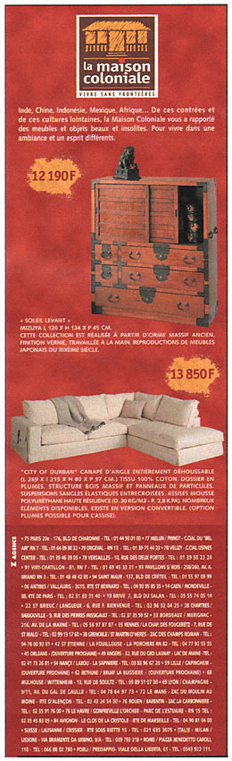 Marque Maison Coloniale 1999